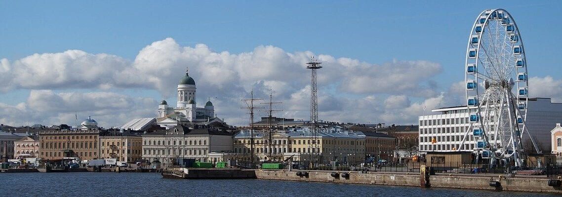 A view of the city from across the water.