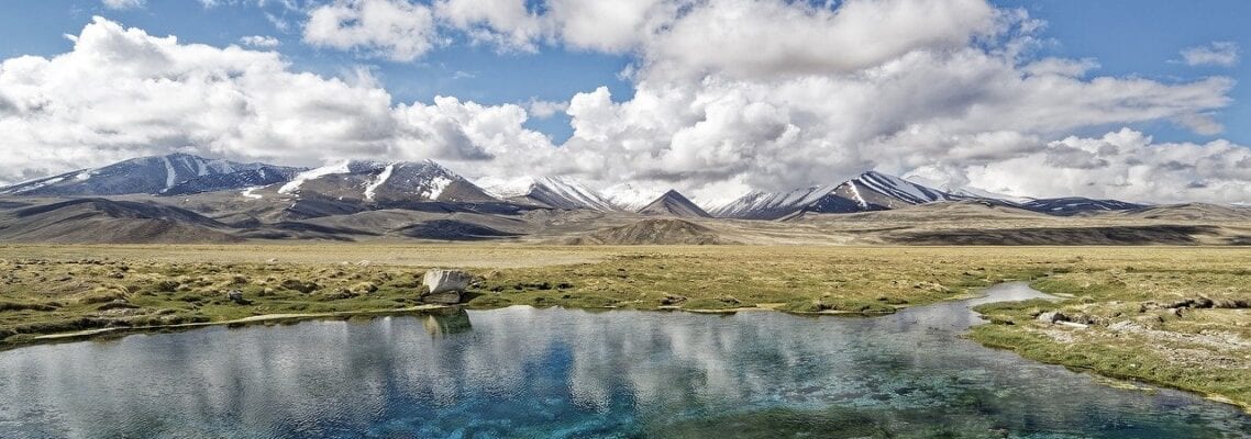 A person standing next to a body of water.