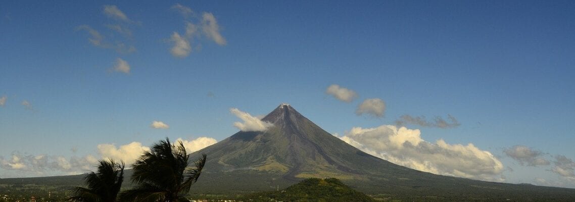 A view of the mountain from above.