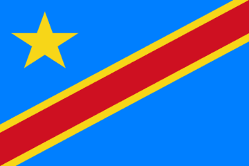 A flag of the democratic republic of congo.