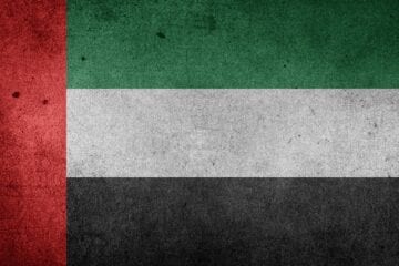 A flag of the united arab emirates.