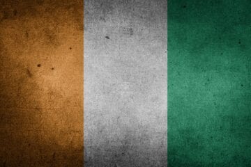 A flag of ireland is shown in this image.