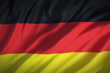 A close up of the german flag