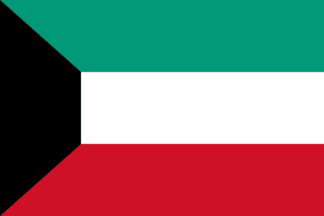 A flag of kuwait is shown in this image.