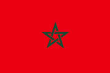 A red background with a green star in the middle.