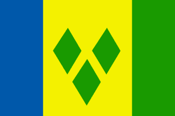 A flag of saint vincent and the grenadines.