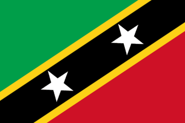 A flag of saint kitts and nevis.