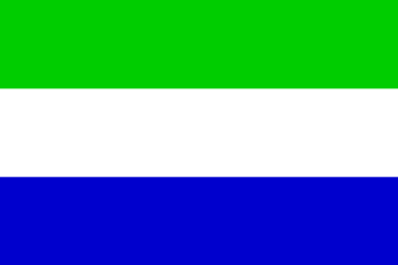 A flag of the sierra leone.