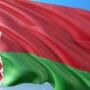 A close up of the flag of belarus